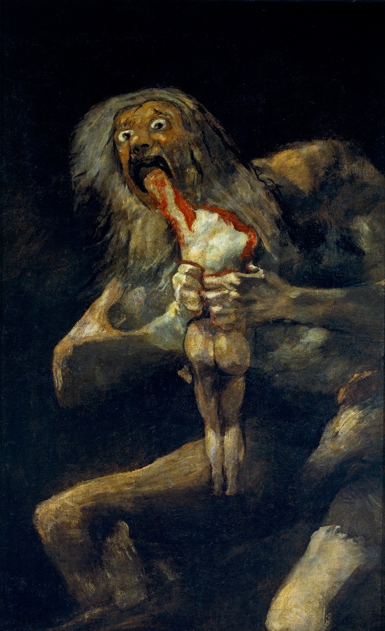 Saturno devorando a su hijo, de Francisco de Goya y Lucientes (1746-1828)
