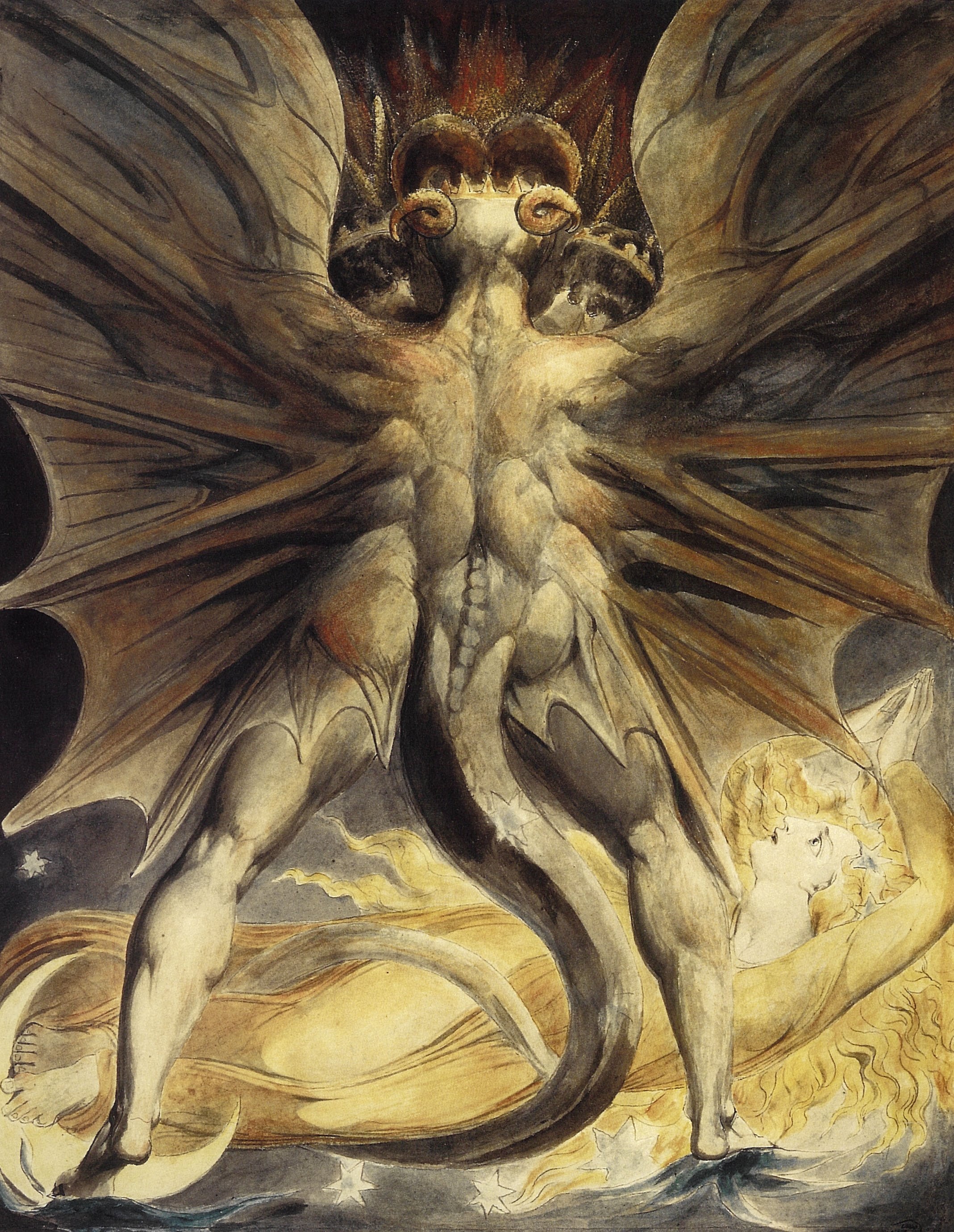 "El Gran Dragón Rojo" de William Blake (1805)