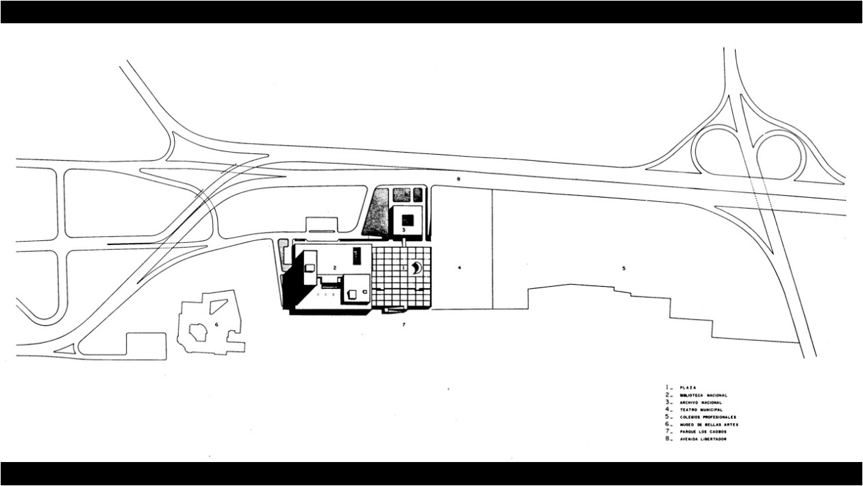 La Biblioteca Nacional. Concurso ganado por Julián Ferris y Jaime Hoyos.