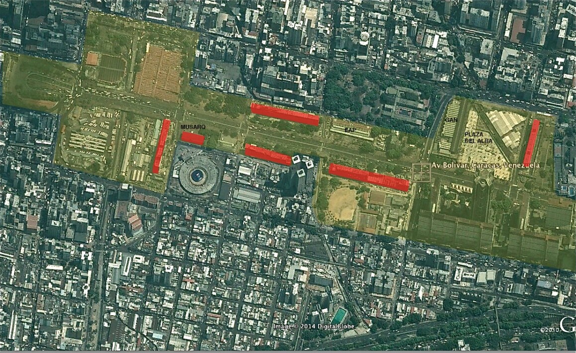 3. Se indican los bloques en obras, el Musarq y la Plaza del Alba.