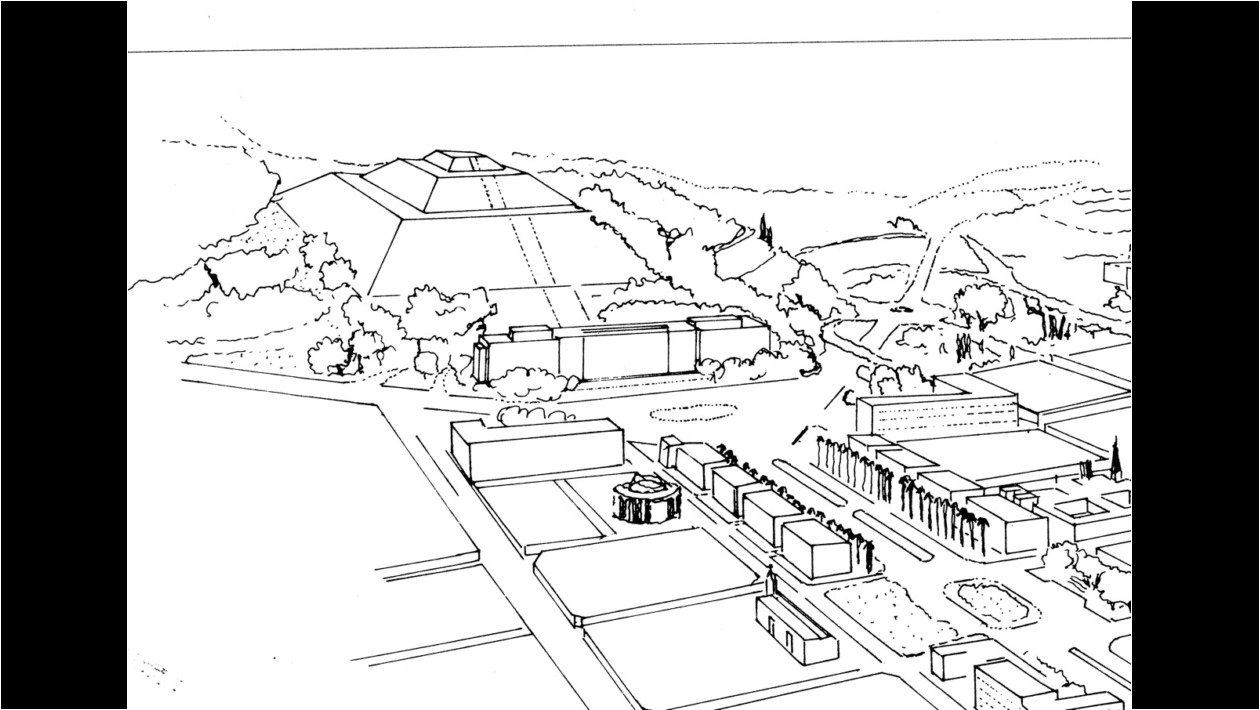 10. Rotival. Remate de la Ave, Bolívar en El Calvario con el Mausoleo al Libertador (1938).