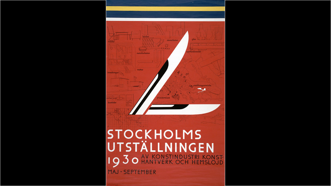 3b. El logo de la Exposición de Estocolmo 1930, diseñado por Lewerentz