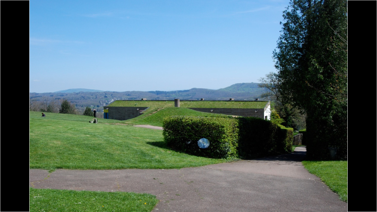 8.El techo de la Casa y el prado se integran