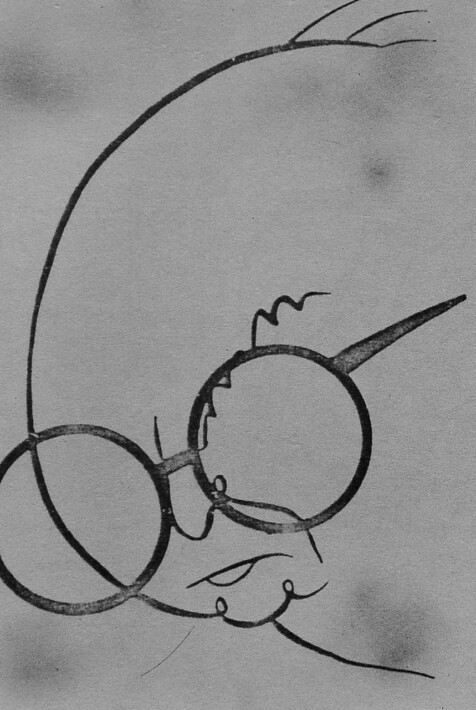 Caricatura de Villanueva por Eduardo Robles Piquer RAS