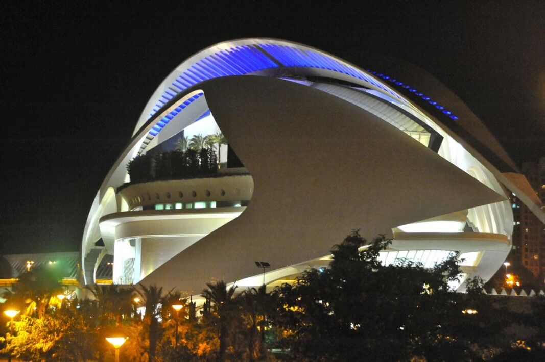 El Teatro de Ópera de Valencia, de Santiago Calatrava.